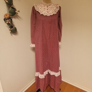 Vintage 70's Mako Hawaii Pioneer Maxi Dress